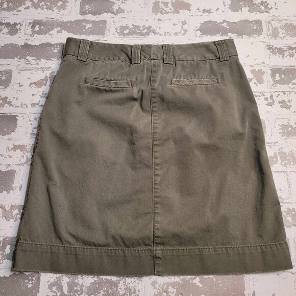 J. Crew Garment Dyed Utility Army/Olive Color Mini Skirt Size 2 - Picture 2 of 3